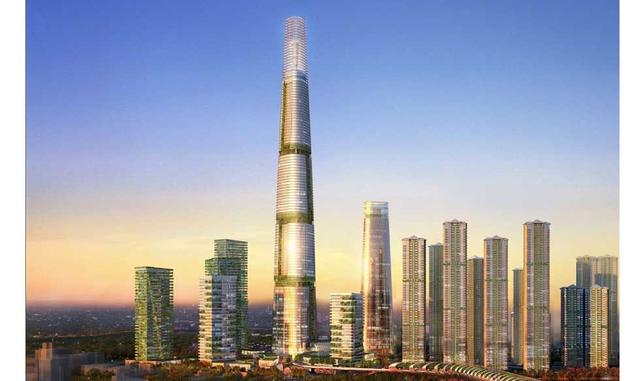 Skyfame Center: Proyecto a realizarse para el 2021 en Nanning (China). Este tendría  una altura de 528 metros y 108 pisos. (Foto: skyscrapercity.com)