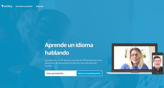FOTO 2 | Verbling: que te ofrece clases temáticas gratuitas en directo en las que puedes participar a través del Hangout de Google. (Foto: Web Verbling)