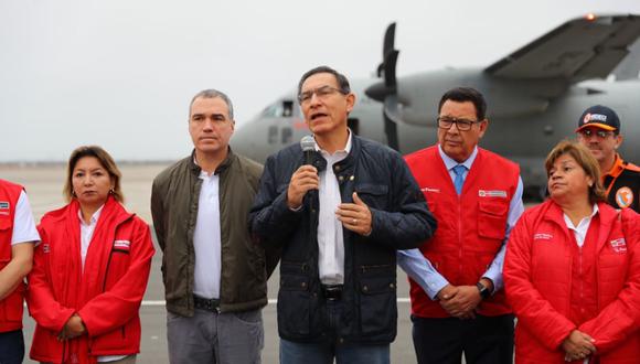 El mandatario Martín Vizcarra aseguró que retornará a Lima al mediodía para participar de reunión con sus homólogos de Colombia, Ecuador y Bolivia. (Foto: Presidencia)