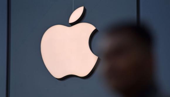 El logotipo de Apple Inc. en la nueva tienda Apple en Mumbai, India, el martes 18 de abril de 2023.
