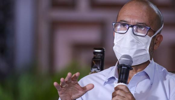 El ministro de Salud, Víctor Zamora, de pronunció tras el acuerdo entre el Gobierno y las clínicas privadas por las atenciones a los pacientes con COVID-19. (Foto: PCM)