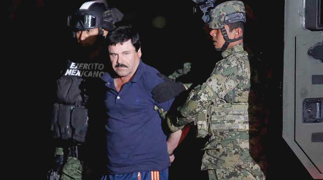 8 de enero – El &#039;Chapo&#039; Guzmán, líder del Cártel de Sinaloa, fue recapturado por La Marina mexicana luego de escapar de prisión en julio de 2015. (Foto: AFP)