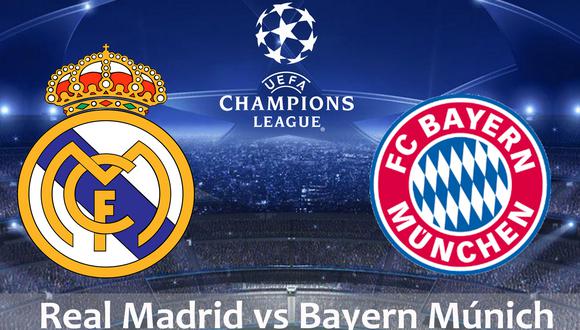 Lista de todos los canales que transmitieron el clásico Real Madrid vs. Bayern Múnich por la semifinal de la UEFA Champions League. | Foto: Composición Mix