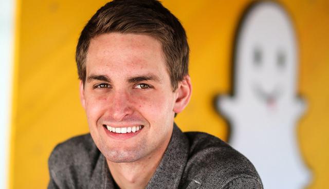 FOTO 6 |6. Evan Spiegel

Origen de la fortuna: Snap 
Edad: 28 años 
Patrimonio: US$ 2.1 mil millones 
posición en la lista: 1116