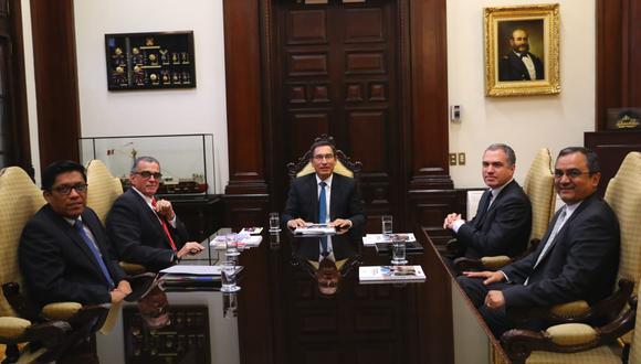 El jefe del Gabinete, Salvador del Solar, participó en la reunión entre Martín Vizcarra y Pedro Olaechea. (Foto: PCM)