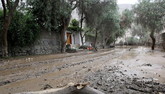 La activación de dos quebradas en Chaclacayo se debe a últimas lluvias localizadas en la zona. (Foto: Agencia Andina)