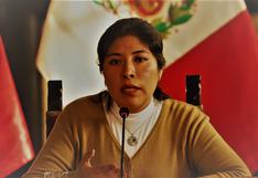 Betssy Chávez solicitó el retiro de su seguridad personal del Estado 