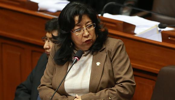 La suerte de María Elena Foronda dependerá del pleno del Congreso, que deberá debatir si aprueba o no la sanción. (Foto: GEC)