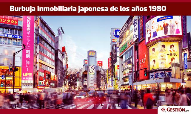 FOTO 3 | Burbuja inmobiliaria japonesa de los años 1980:

A mediados de los años 1980, la economía japonesa dominaba el mundo gracias a su productos tecnológicos avanzados que cimentaron la fama del "made in Japan".

Gracias a este éxito -y a la política monetaria ultraflexible del banco central japonés- el valor de las acciones del índice Nikkei de la bolsa de Tokio se triplicó entre 1985 y 1989 y el valor de las compañías japonesas se disparó.