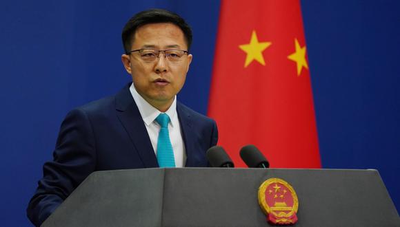 Zhao Lijian, portavoz del Ministerio de Relaciones Exteriores chino. (Foto: AP)