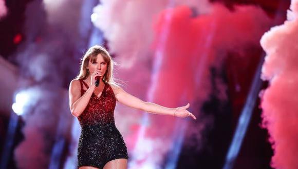 Taylor Swift se presenta en el escenario durante el "Taylor Swift | The Eras Tour" en Foro Sol el 24 de agosto de 2023 en la Ciudad de México, México. Fotógrafo: Héctor Vivas/TAS23/Getty Images para TAS Rights Management