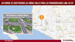 ¿En dónde se construirán las obras viales para los Panamericanos Lima 2019?