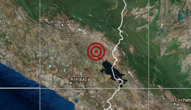 El sismo ocurrió a una profundidad de 270 km., reportó el IGP. (Captura: IGP)