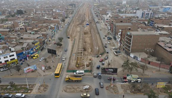 La ampliación norte del Metropolitano, que unirá la estación Naranjal, en el distrito de Independencia, con la estación Chimpu Ocllo, en Carabayllo, tiene un avance del 60%. (Foto: Jorge Cerdan/ GEC)