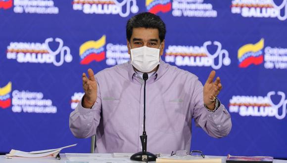 Nicolás Maduro confirmó el lunes último una reunión con una delegación estadounidense de alto nivel, a la que transmitió su voluntad de “avanzar en una agenda que permita el bienestar y la paz”. (EFE/PRENSA MIRAFLORES)