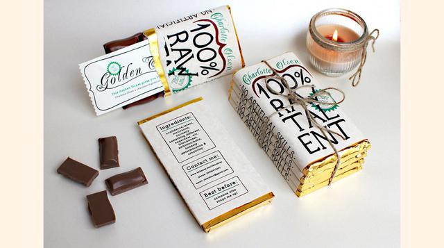 El ‘ticket dorado’ de Charlotte Olsen ofrece un incentivo adicional para contratarla. Como parte de un trabajo de autopromoción mientras estudiaba diseño gráfico en la Universidad de Southampton Solent en Inglaterra en el 2012, Olsen creó un CV en envoltu