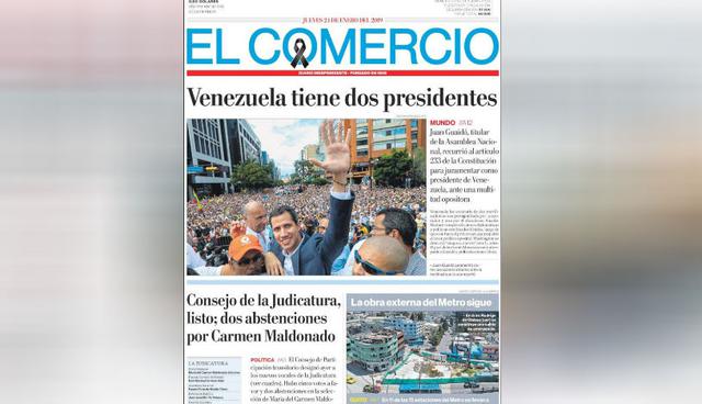 La crisis venezolana en las principales portadas del mundo. (Foto: El Comercio - Ecuador)