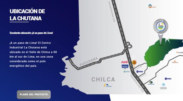 Mapa del Parque Industrial la Chutana en Lima. (Foto: Captura)