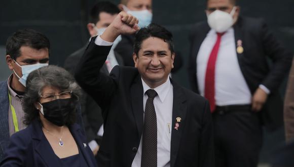 Cerrón, líder de Perú Libre, convocó a una movilización para este jueves 26, día en que el pleno recibirá al gabinete ministerial para el voto de investidura. (Foto: Leandro Britto/GEC)