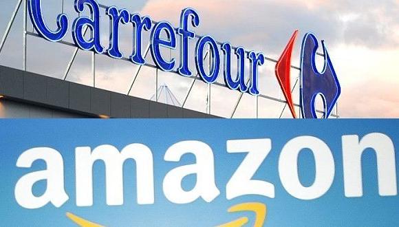 La batalla por dominar el gran consumo se agudiza entre los hipermercados como Carrefour, y los gigantes tecnológicos, como Amazon. (Foto: Euribor)