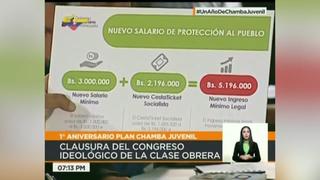 Maduro aumenta 103% el ingreso mínimo en medio de la hiperinflación