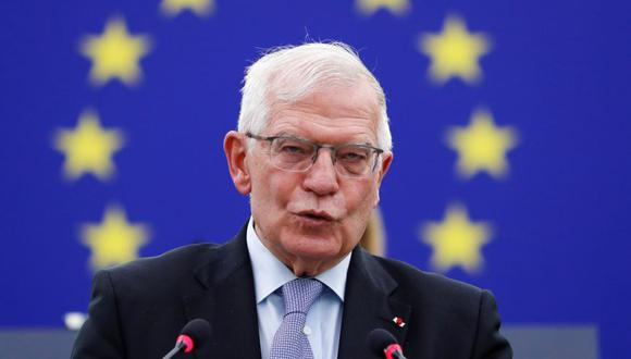 Borrell preside hoy el Consejo de Ministros de Asuntos Exteriores que debe aprobar formalmente el paquete de sanciones tras las orientaciones recibidas por el Consejo de la UE. (Foto: EFE/EPA/JULIEN WARNAND)