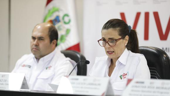 La ministra Hania Pérez de Cuéllar señala que está segura que una organización criminal se instaló en el Fondo Mivivienda y otros programas. (Foto: Ministerio de Vivienda, Construcción y Saneamiento)