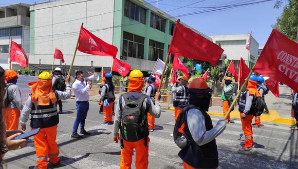 Federación de Trabajadores en Construcción Civil del Perú marchara mañana hasta el ministerio de Trabajo.  Foto: GEC