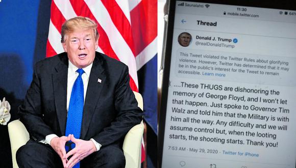 Trump y Twitter están enfrentados por polémico tuit del presidente sobre protestas en Minneapolis tras el deceso de George Floyd.