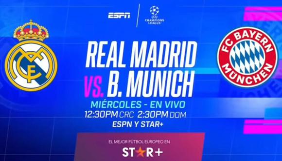 Transmisión oficial vía STAR Plus para seguir el partido Real Madrid vs. Bayern Múnich este miércoles 8 de mayo por la vuelta de la semifinal de la UEFA Champions League desde el Santiago Bernabéu. (Foto: Star+)