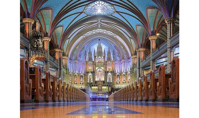 Basílica Notre-Dame, Canadá. Edificada en el siglo XIX, ahora es uno de los principales atractivos históricos. (Foto: msn)