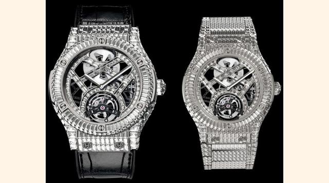 Hublot Classic Fashion Haute Joaillerie: US$ 1.2 millones. Tiene más de 322 diamantes cuadrados en su cuerpo, otros 120 en la pulsera que lo sostiene y 66 alrededor del cristal de zafiro que lo cubre. (Foto: fastlifeluxury)