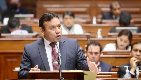 El ministro de Justicia, Félix Chero, participó en el debate de la Ley de Presupuesto General de la República para el Año Fiscal 2023.  Foto: Congreso