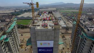 Culminan estructura de primera torre en la Villa Panamericana