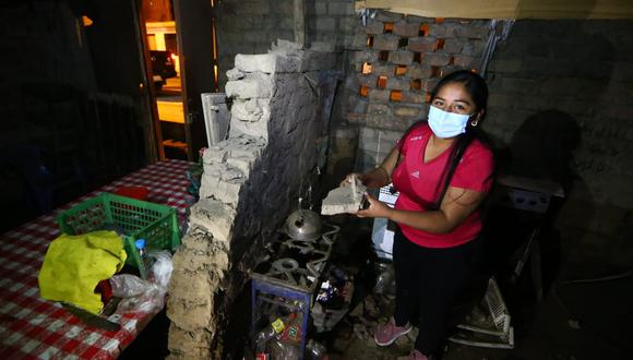 Vivienda afectada en el AA.HH. Santa Rosa ubicado en Mala tras sismo de magnitud 6. (Foto: Alessandro Currarino / @photo.gec)