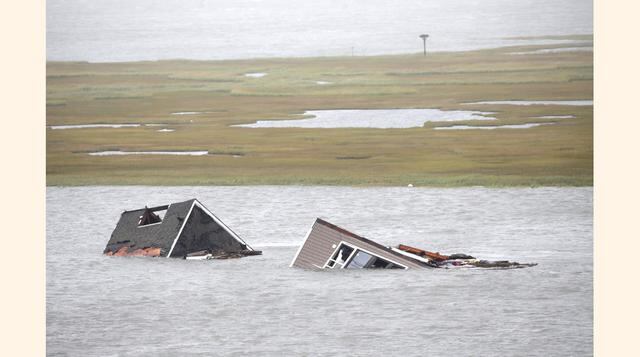Casas destruidas por las inundaciones en Grassy Sound (Nueva Jersey, Estados Unidos). (Foto: AP)