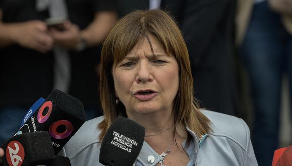 La candidata presidencial argentina por el partido Juntos por el Cambio, Patricia Bullrich. (Foto de JUAN MABROMATA/AFP)