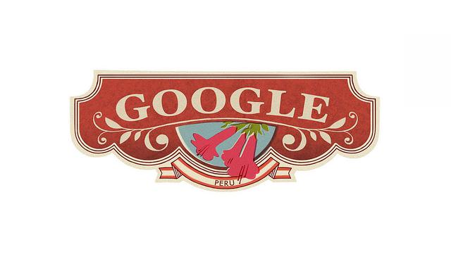 No fue sino hasta 2011 que Google compartió un nuevo doodle por Fiestas Patrias. Aquel año se compartió un diseño de estilo bóveda con la flor de Cantuta como elemento icónico del Perú. (Foto: Google)