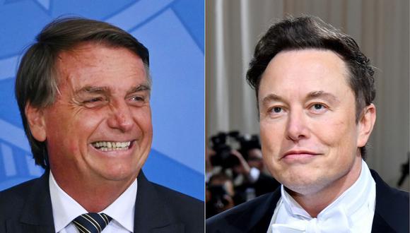 El presidente brasileño, Jair Bolsonaro (izquierda), y el CEO de SpaceX, Elon Musk (derecha),  se reunirán en Sao Paulo (Foto: EVARISTO SA y ANGELA WEISS / AFP)
