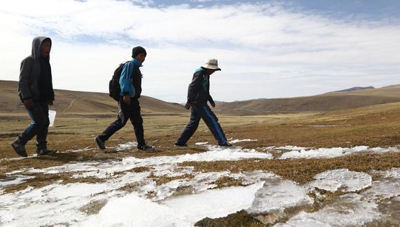 Senamhi detalló que en zonas altoandinas de la sierra sur se esperan valores de alrededor de 9 grados bajo cero. (GEC)