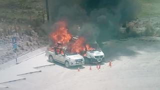 Manifestantes incendiaron vehículos en mina de cobre Antapaccay en Cusco