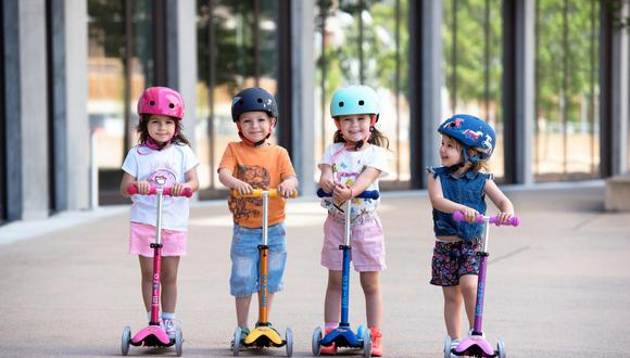 La marca de scooters suiza Micro, que comercializa productos mecánicos, afirma que tiene modelos para niños a partir de un año hasta adultos. (Foto: Micro Perú)