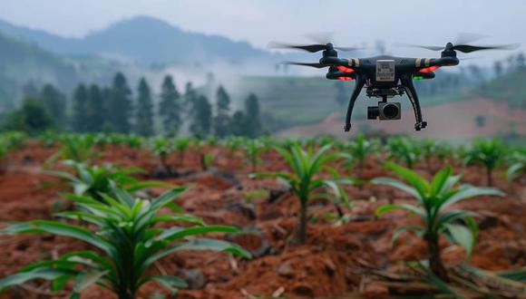 Un dron forestal revoluciona la reforestación en Ecuador al lanzar 20,000 semillas nativas. Foto: El Oriente