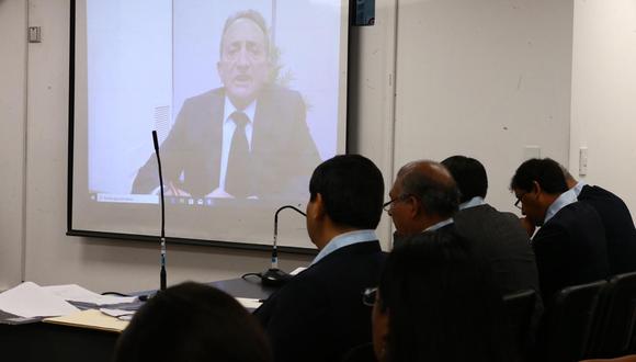 El empresario Josef Maiman declara a través  de videoconferencia. Fotos: Hugo Curotto/Gec