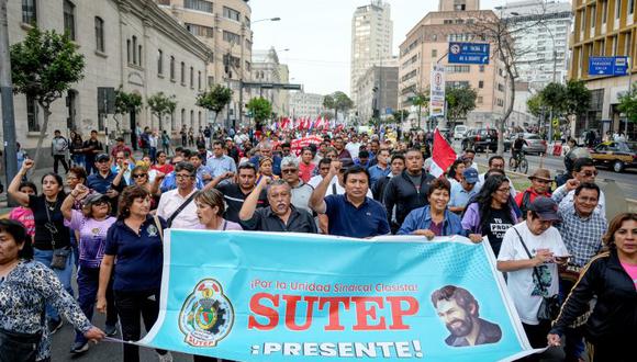 El Sutep denunció que se viene incumpliendo con el pago de escolaridad a 75 mil maestros nombrados. (Foto: SUTEP)