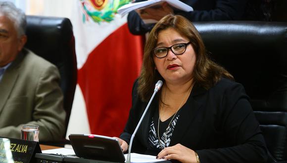La congresista Janet Sánchez, de Peruanos por el Kambio, aseguró que ha contactado a Karina Beteta para que presente su denuncia. (Foto: Congreso de la República)