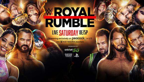Transmisión oficial vía Peacock TV en vivo y en directo para ver evento WWE Royal Rumble 2024 desde los Estados Unidos. Foto: WWE / Facebook