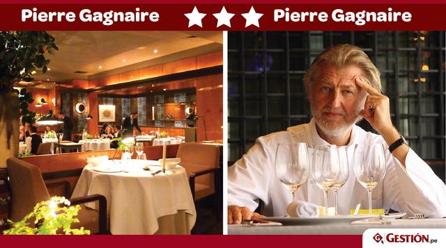 Pierre Gagnaire. El restaurante parisino del chef Gagnaire presenta un menú de almuerzo que incluye, entre otros platos, carpaccio de lubina, gnocchis rebozados de calabaza, mousse de pepino, ensalada radicchio, y postres del chef.