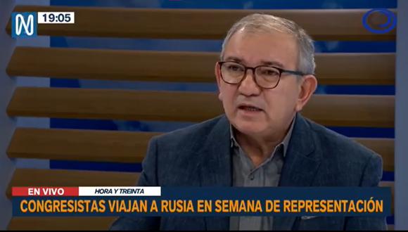 José Cevasco se pronuncia ante congresistas que viajaron a Rusia para conferencia internacional. Foto: Canal N