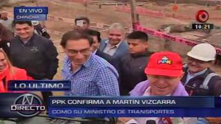 PPK confirma a Martín Vizcarra como ministro de Transportes y Comunicaciones